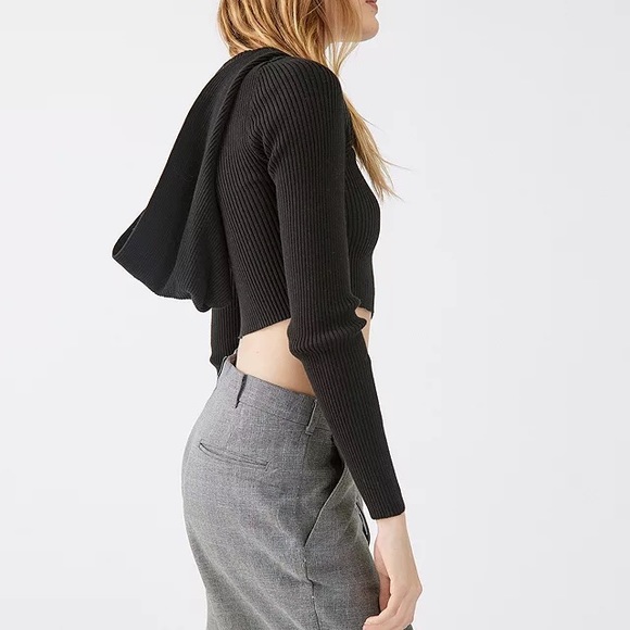 Urban Outfitters Talia Quarter-Zip Ribbed Hooded Sweater - Picture 5 of 5